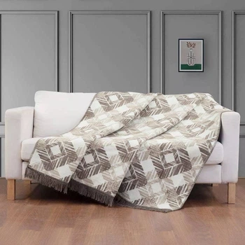 Плед Arya Хлопок Blanket Portia 200x220см Бежевый