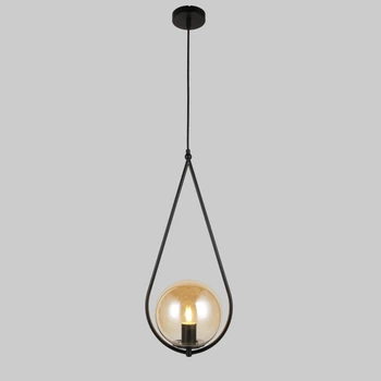 Люстра LEVISTELLA Droplet чорна з кавовою кулею 18 см
