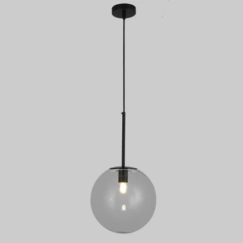 Люстра LEVISTELLA Sphere черная с прозрачным шаром 25 см