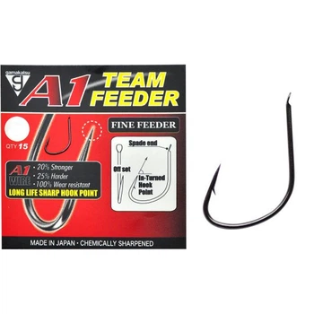 Гачки Gamakatsu A1 Team Feeder Fine Feeder №08 15шт (185076 800)