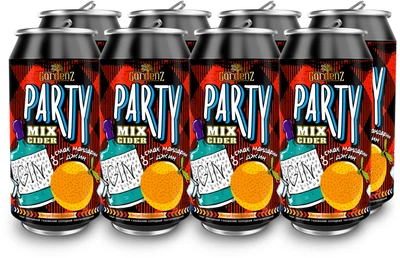 Сидр Gardenz Party Mix "Мандарин-Джин" 5.4% 0.5 л х 8 шт (4820196931324)
