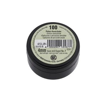 Патрон Флобера RWS Flobert Cartridges 4 мм Kurz (Short) 100 шт