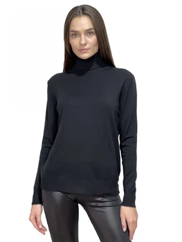 Женский базовый гольф-водолазка с кашемиром Moni &Co Чёрный L/XL (50-52)