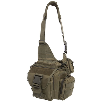 Прочная тактическая сумка через плечо военная армейская походная на 6 литров для охоты туризма Silver Knight Оливковая (АН-249)