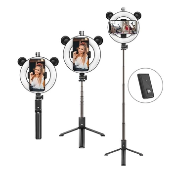 Кільцева лампа зі штативом триподом BOROFONE BY6 PerfectPic fill light live broadcast holder black