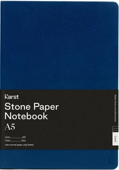 Блокнот Karst Classic A5 14,8 х 21 см в клітинку темно-синій м'який