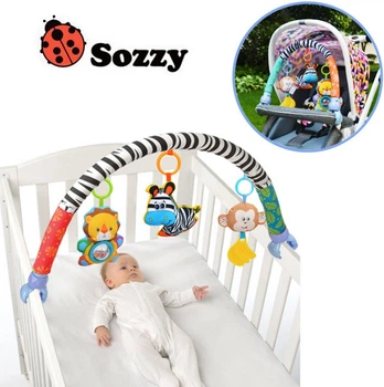 SOZZY Подвеска-дуга на кроватку или коляску с 3 сьемными игрушками (667005279) Разноцветная