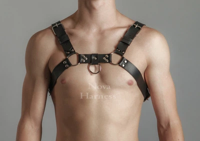 Портупея мужская Nova гартеры Эко-Кожа XS Черная №233