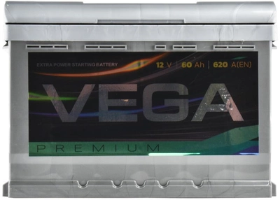 Автомобильный аккумулятор Vega Premium 60 Ач 620A R+ (-/+) (V60062013)