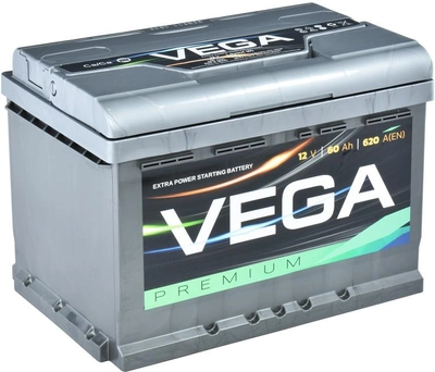 Автомобильный аккумулятор Vega Premium 60 Ач 620A R+ (-/+) (V60062013)