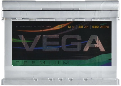 Автомобильный аккумулятор Vega Premium 60 Ач 620A L+ (+/-) (V60062113)
