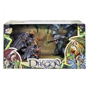Набір драконов "Dragon of the hades" Вид 1 ZHONGJIEMING TOYS Зелений Гума (Q9899-403)