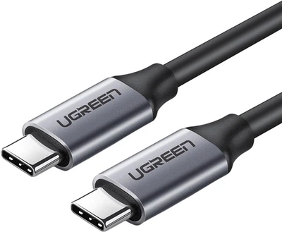 Kabel Ugreen US161 USB Type-C Male to USB Type-C 60W (3A) Male Cable Nickel Plating Aluminum Shell 3A 1.5 m Gray (50751)