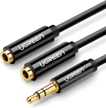 Кабель Ugreen AV123 3.5 мм Stereo Audio Splitter Cable with Braid 20 см Black (10532)