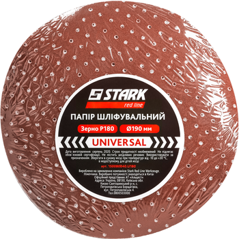 Круг шліфувальний універсальний Stark UNI-190-P180 10 шт. (150080040.U180.)