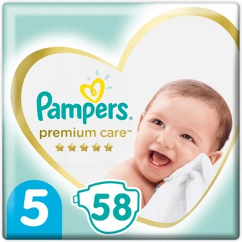 Подгузник Pampers Premium Care Junior Размер 5 (11-16 кг) 58 шт (8001841104997)