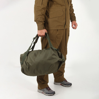 Рюкзак для речей із прогумованного оксфорду, речовий тактичний мішок на 45 літрів Melgo олива
