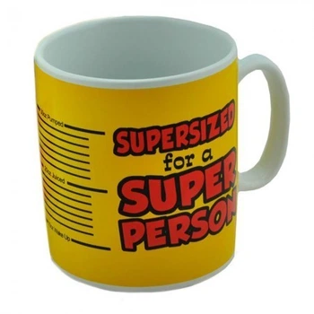 Кружка Гиган Super Person Arivans 15х13 см желтый 67-9523