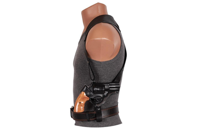 Кобура Револьвер 3 оперативная + поясная формованная (кожа, чёрная)