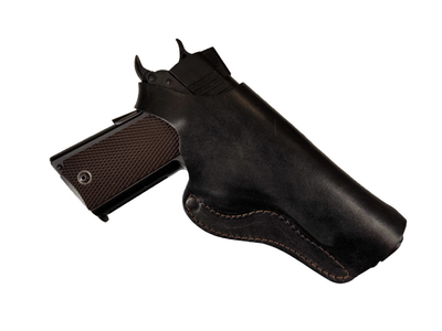 Кобура для Colt 1911 поясная не формованная (кожа, чёрная)