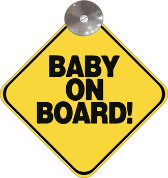 Знак на авто "BABY ON BOARD" на присосці зйомний