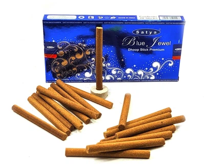 Благовоние Blue Jewel dhoop sticks безосновное благовоние Satya 33811