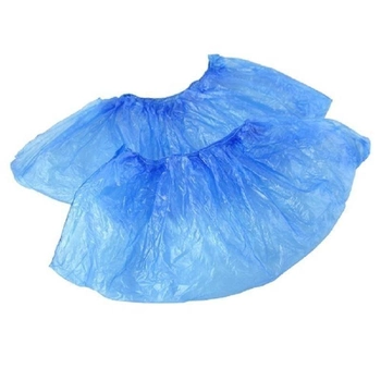Бахилы одноразовые полиэтиленовые 3 гр пара 400 шт в упаковке Бахилкин голубые