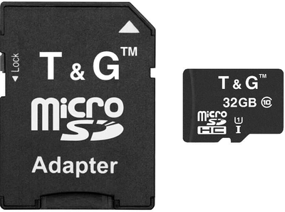 Карта памяти T&G microSDHC 32Gb UHS-1 (Class 10) + Adapter SD