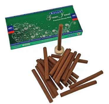 Благовония безосновные Green Jewel dhoop sticks, Satya, Индия (20 шт.) 34266