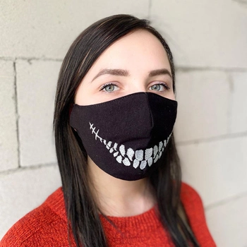 Захисна маска для обличчя "Death Smile" чорна