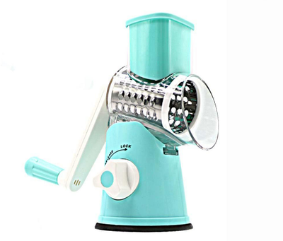 Овочерізка мультислайсер для овочів та фруктів Tabletop Drum Grater Kitchen Master Терка 3 насадки