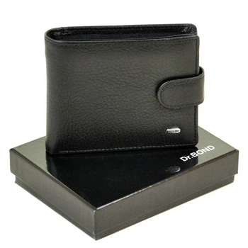 Мужской бумажник из кожи Dr.Bond M4 black