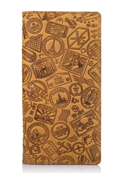 Шкіряне портмоне Hi Art WP-05 Mehendi Art let's Go Travel Жовтий