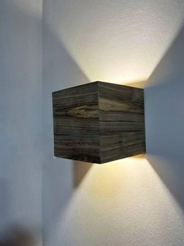 Оригінальний дерев'яний світильник ручної роботи у стилі LOFT 10*10*10 см