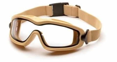 Захисні, тактичні окуляри з ущільнювачем Pyramex V2G-Plus (XP) TAN Anti-Fog, прозорі
