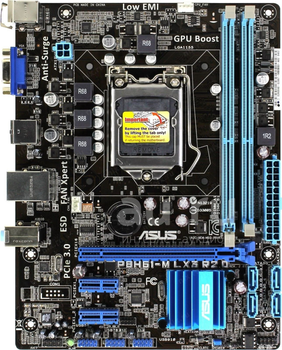 Материнская плата ASUS P8H61-M LX3 Intel H61, mATX, s1155 Б/У