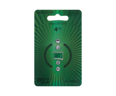 Карта памяти Borofone MicroSD 4gb 6 Class