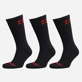 Набор мужских носков высоких хлопковых Nike U Jordan Essential Crew DA5718-011 46-50 3 пары Черный/Красный (194958592790)