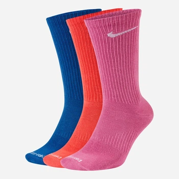 Набор мужских носков высоких хлопковых Nike U Nk Everyday Plus LTWT DC7537-902 42-46 3 пары Разноцветный (194500697874)