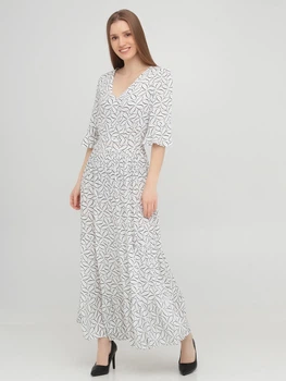 Кежуал сукня клеш з квітковим принтом BEBE PLUS 24935 L (78234L) Білий