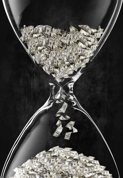 Картина на полотні час гроші time is maney 20х30 см