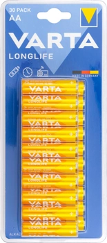 Батарейка Varta Longlife AA BLI 30 Alkaline (4106101630)