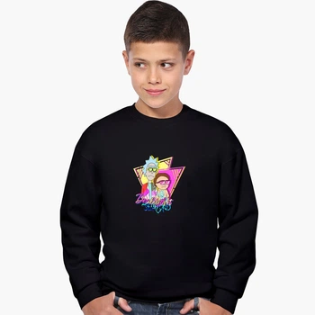 Свитшот для мальчиков Рик и Морти (Rick and Morty) (9509-1228) 134-140 см Черный