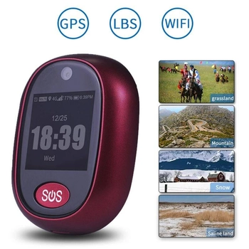 GPS трекер брелок 4G для детей и пожилых людей, с камерой, экраном, кнопкой SOS, аудиозвонком, шагомером VJOYCAR RF-V45 (100627)