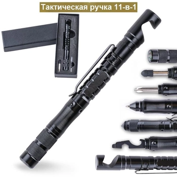 Многофункциональная тактическая ручка 11-в-1 VHG P11 Black