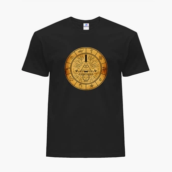 Футболка чоловіча Гравіті Фолз Білл Шифр ​​(Gravity Falls Bill Cipher) (9223-2627-4) XL Чорна