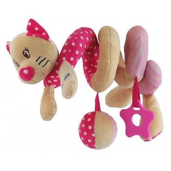 Игрушка спираль Кошка розовая Baby Mix STK17519C