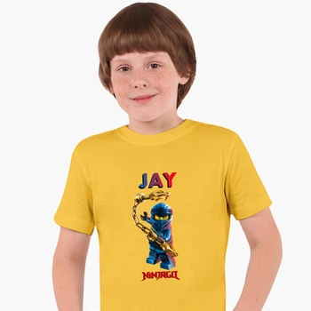 Детская футболка Лего Ниндзяго Джей Уокер (LEGO Ninjago Masters of Spinjitzu Jay Walker) (25186-2638) 88-104 см Хлопок Желтый