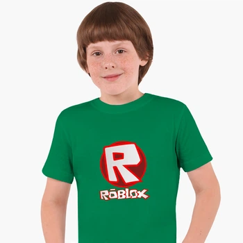 Детская футболка для мальчиков Роблокс (Roblox) (25186-1708-38) 104-110 см Хлопок Зеленый