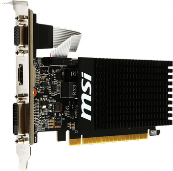 Видеокарта MSI PCI-Ex GeForce GT 710 1024 MB DDR3 (64bit) (954/1600) (DVI, HDMI, VGA) (GT 710 1GD3H LP)